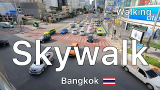 Skywalk | BTS Asok | Sukhumvit Intersection | Bangkok | Thailand | 2021 | Walking | Lockdown