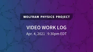 Wolfram Physics Project: Video Work Log Sunday, Apr. 4, 2021