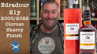 Edradour 21y 2000/2022 Oloroso Sherry Finish Casks 3154+3155 Single Malt Scotch Review - WhiskyJason