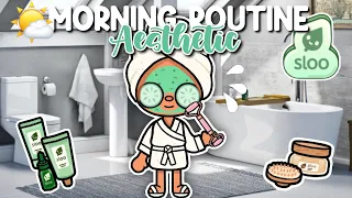 🌿 AESTHETIC MORNING ROUTINE 🌼 featuring *GET GLOSSY* pack | Toca boca LIFE 🌎 ROLEPLAY *voiced* 🔊