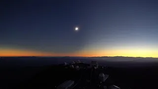 2019 total solar eclipse video, La Silla Observatory