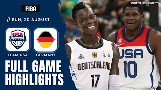 Team USA vs Germany Full Game Highlights | Aug 20 | 2023 FIBA World Cup