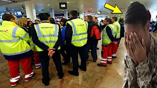 Airport Staff Sees A Soldier Crying Then They Hear “Don’t Let Her Board The Flight!” & this Happned