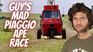 American Reacts to Guy's MAD Piaggio Ape race | Guy Martin Proper