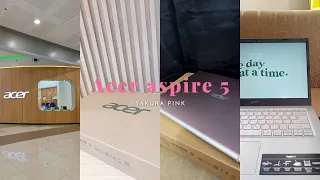 UNBOXING MY NEW LAPTOP✨🌸 ACER ASPIRE 5 (Sakura pink) | Stephanie alis