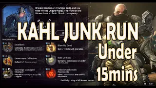 Kahl JUNK RUN - Full mission under 15 minutes | 10 grenade kills | Genestamp | 4 Cache Passwords