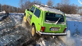 Lada Niva 4x4 in Freezing Snow Offroad 2024