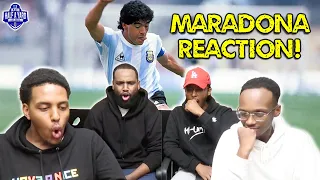 FIRST TIME REACTION TO DIEGO MARADONA! | Half A Yard reacts