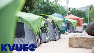 LIVE: 'Stop Candlewood Suites' group gathering in Austin to propose homeless hotel alternate | KVUE