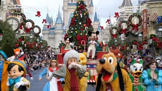 Mickey's Once Upon A Christmastime Parade 4K FULL SHOW Daytime Magic Kingdom Walt Disney World 2019