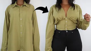 DIY Fitted Waist Top | Men’s Shirt Refashion DIY