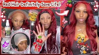 🥵Start To Finish Lace Front Wig Install | Arrogant Tae Custom Red Color | Ft.#ULAHAIR