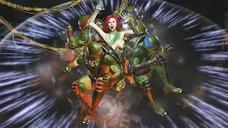 Injustice 2: TMNT Vs Poison Ivy | All Intro/Interaction Dialogues & Clash Quotes + Super Moves