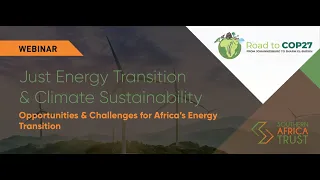 Just Energy Transition & Climate Sustainability Webinar : Road to COP27 Dialogue Series