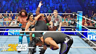 WWE 24 May 2024 Rhea Ripley & Dominik Mysterio Attack & Destroy Omos & aj Style on Smackdown at 2k23