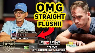 Straight Flush in $300,000 No Limit Texas Hold'em Tournament!