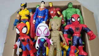 WOLVERINE VS SPIDERMAN VS HULK VS CAPTAIN AMERICA VS IRONMAN VS GROOT SUPERHERO AVENGERS UNBOXING