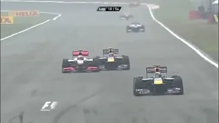Lewis Hamilton overtake on Mark Webber Chinese GP 2010