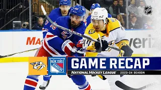 Predators @ Rangers 10/19 | NHL Highlights 2023