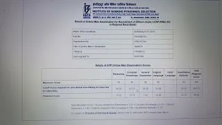 My rrb po mains scorecard after interview 2023, almost at edge #ibpspo #ibps