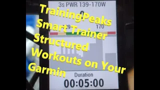 Garmin Smart Trainer Control for TrainingPeaks structured HR and POWER-based interval workouts!
