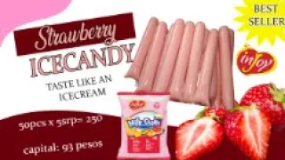 STRAWBERRY ICECANDY FLAVOR I FULL RECIPE WITH COSTING I HOMEMADE