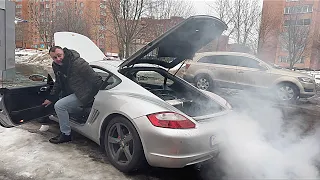 Porsche Cayman за МИЛЛИОН! Дымит троит не едет. Меняем маслоотделитель. Реанимация Порше. Часть 1.