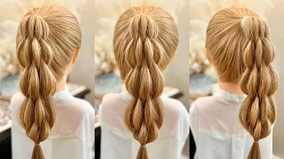 Ponytail Hairstyle for long hair| Trendy Hairstyle for teenagers |Easy Hairstyle | Unique Hairstyle