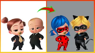 Boss Baby Glow Up Into Ladybug And Catnoir - Boss Baby Glow Up