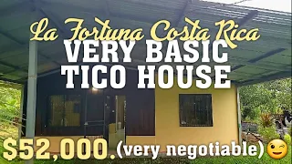 Living in Costa Rica 🏚 Basic Tico House For Sale $52k USD La Fortuna Area (Zona Fluca)