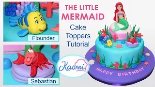 The Little Mermaid Cake Topper: Flounder and Sebastian / Cómo hacer a los amigos de la Sirenita