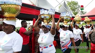 Wow, Late Hon. John Kumah's wife present all these gifts to her hubby at his burial service