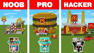 Minecraft NOOB vs PRO vs HACKER: FAMILY MCDONALDS HOUSE BUILD CHALLENGE / Animation