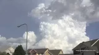 Thunderstorm Time Lapse - Huge Cumulonimbus Builds and Dissipates