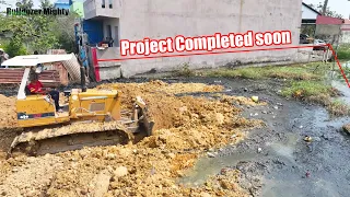 Project Completed soon! Transaction Skill Driver Bulldozer KOMATSU D31P, Dump Truck Unloading