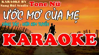 KARAOKE | Ước Mơ Của Mẹ - Văn Mai Hương | Beat TONE NỮ THẤP DỄ HÁT ( Tone Ab )