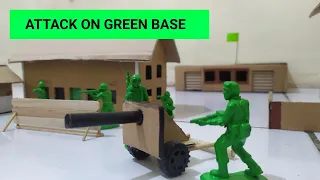 PLASTIC ARMY MEN | GREEN VS YELLOW ARMY | VIDEO STOP MOTION
