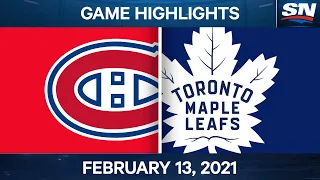 NHL Game Highlights | Canadiens vs. Maple Leafs – Feb. 13, 2021