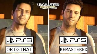 Uncharted Drake's Fortune Original PS3 VS Remaster PS5 Graphics Comparison Gameplay/ PS3 VS PS5