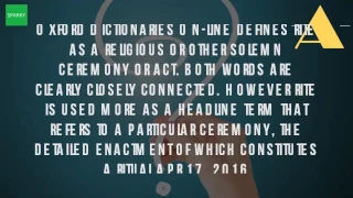 What Is The Difference Between A Right And A Ritual?