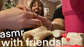 ASMR with friends 🥂 mostly tapping & scratching