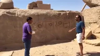 Nassim Haramein during the Resonance Academy Gathering - Egypt 2017, at the Ramasseum near Luxor
