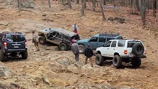 Nissan Pathfinder v8 DOMINATES at Uwharrie ohv trails