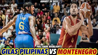 AUGUST 20 2023- GILAS PILIPINAS VS MONTENEGRO TUNE UP GAME FULL HIGHLIGHTS