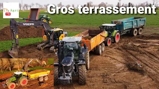 ⚠️5 bennes pour le terrassement de cette fosse / Volvo ECR 235E [Dji, Gopro]