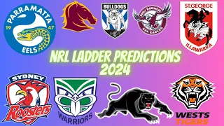 My Early NRL Ladder Predictions 2024