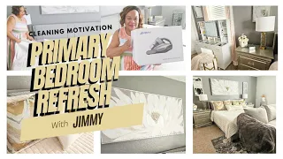 Clean & Refresh my Primary Bedroom | Cleaning Motivation with Jimmy Mattress Vacuum Cleaner JV35