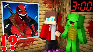 Why Scary DEADPOOL.EXE ATTACK HOUSE JJ and Mikey At Night in Minecraft - Maizen