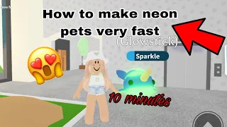 How to make neon pets very Fast in adopt me 😱