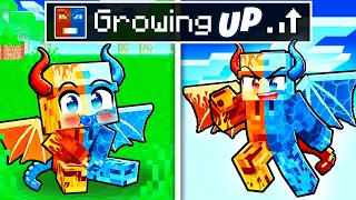 GROWING UP as an ELEMENTAL DRAGON in Minecraft!